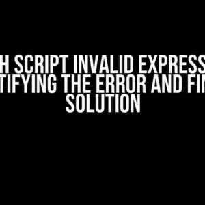 Bash Script Invalid Expression: Demystifying the Error and Finding a Solution