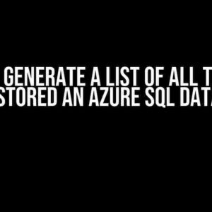 How do I generate a list of all the times I’ve restored an Azure SQL Database?