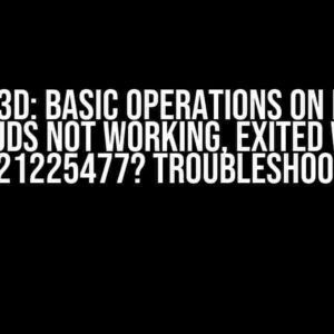 Open3d: Basic operations on point clouds not working, exited with code=3221225477? Troubleshooting 101!